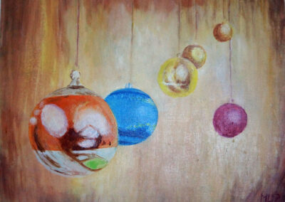 "Jõuluehted" õli 2017 / 40x50 cm
