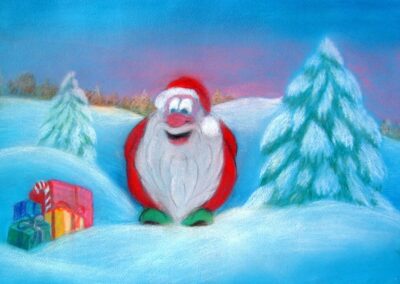 "Jõulupäkapikk" pastell 2011 / 49x32 cm