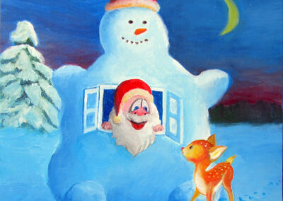 "Kitseke ja päkapikk" õli 2013 / 40x40 cm