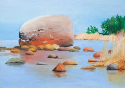 "Kivid" õli 2009 / 35x27 cm / müüdud 2600 €