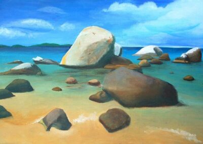 "Rocky beach" oil 2009 / 70x50 cm / sold for 3500 €