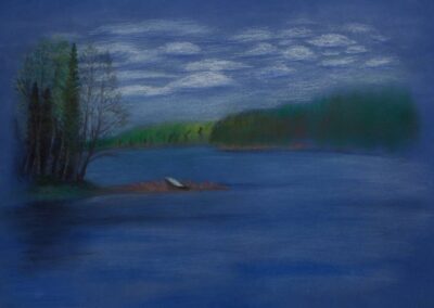 "The blue silence" pastel 2010 / 65x45 cm