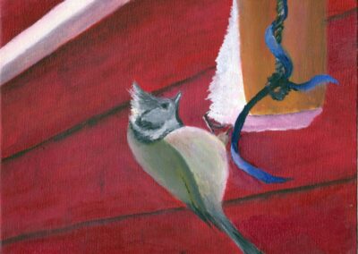 "The Crested Tit" oil 2010 / 24x18 cm