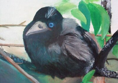 "The Crow" oil 2008 / 27x27 cm
