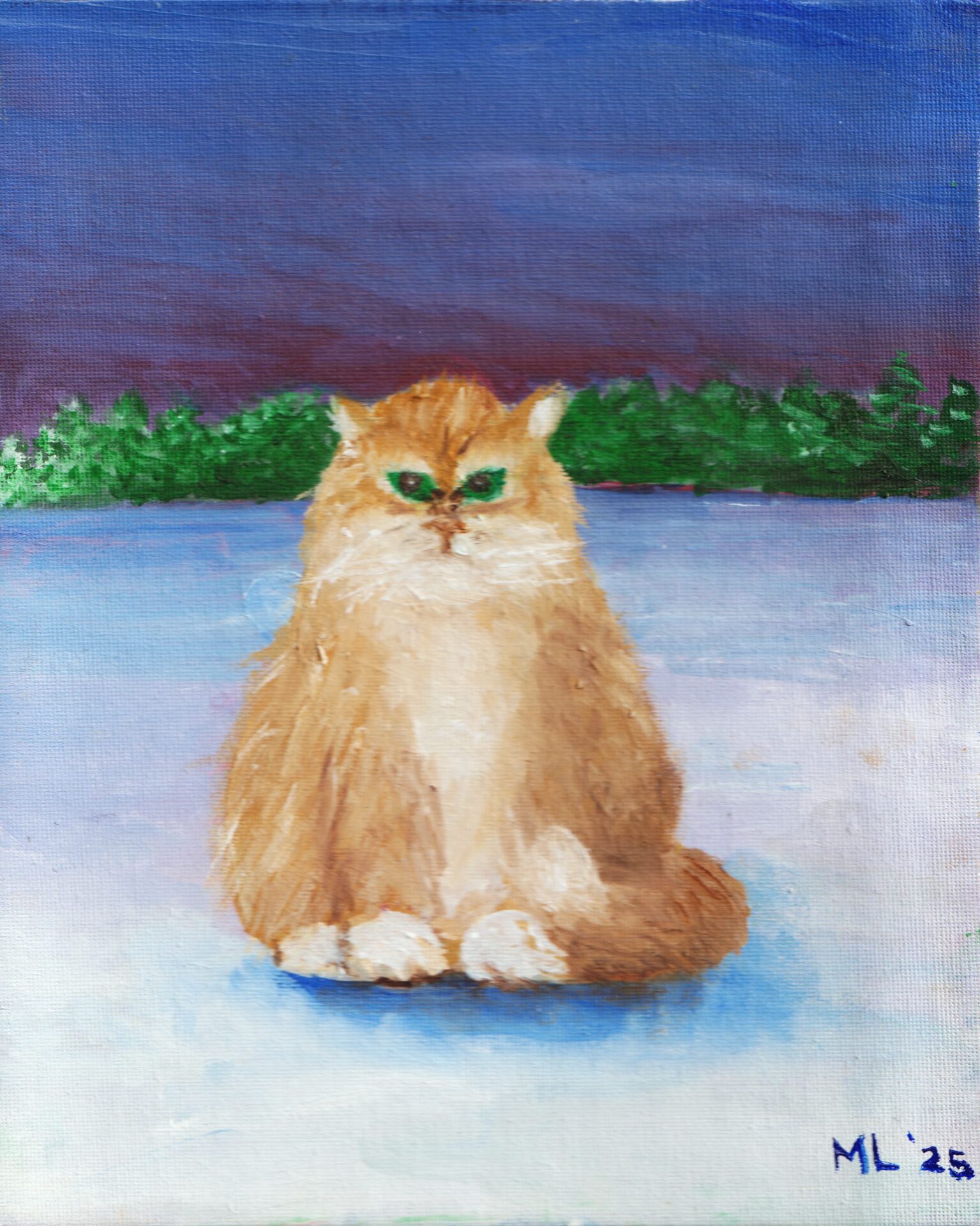 "Tom da Cat Lux" oil 2025 27×21.5cm