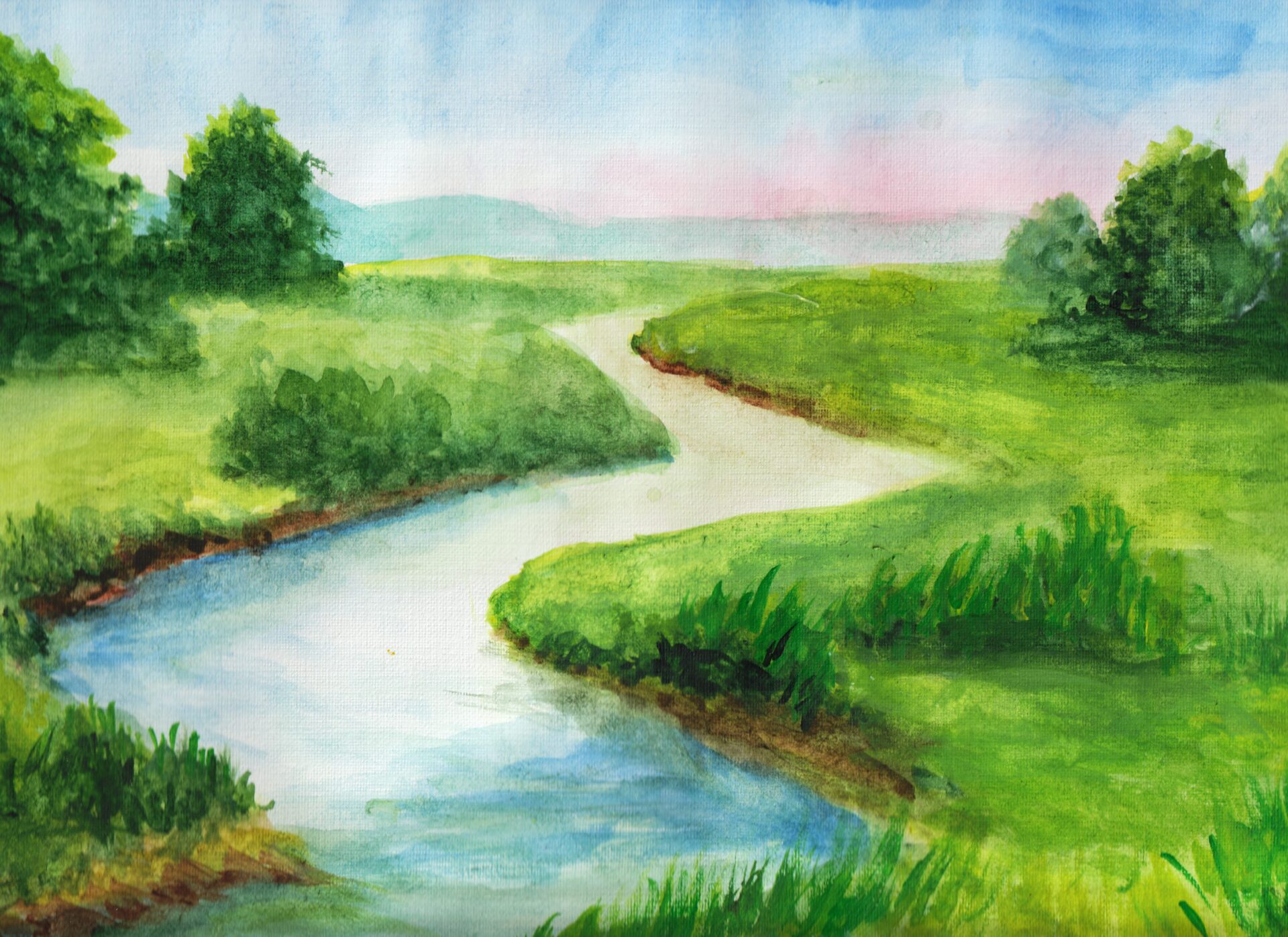 "Landscape in a dream" aquarelle 2025 21.5×29