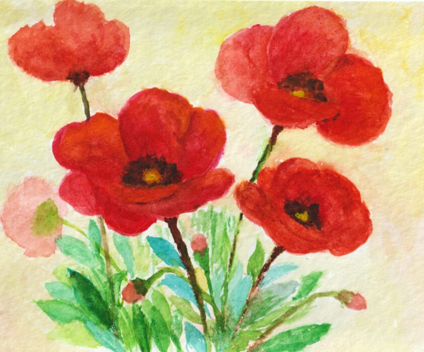 &quot;Poppies&quot; aquarelle 2025 19×22.5cm